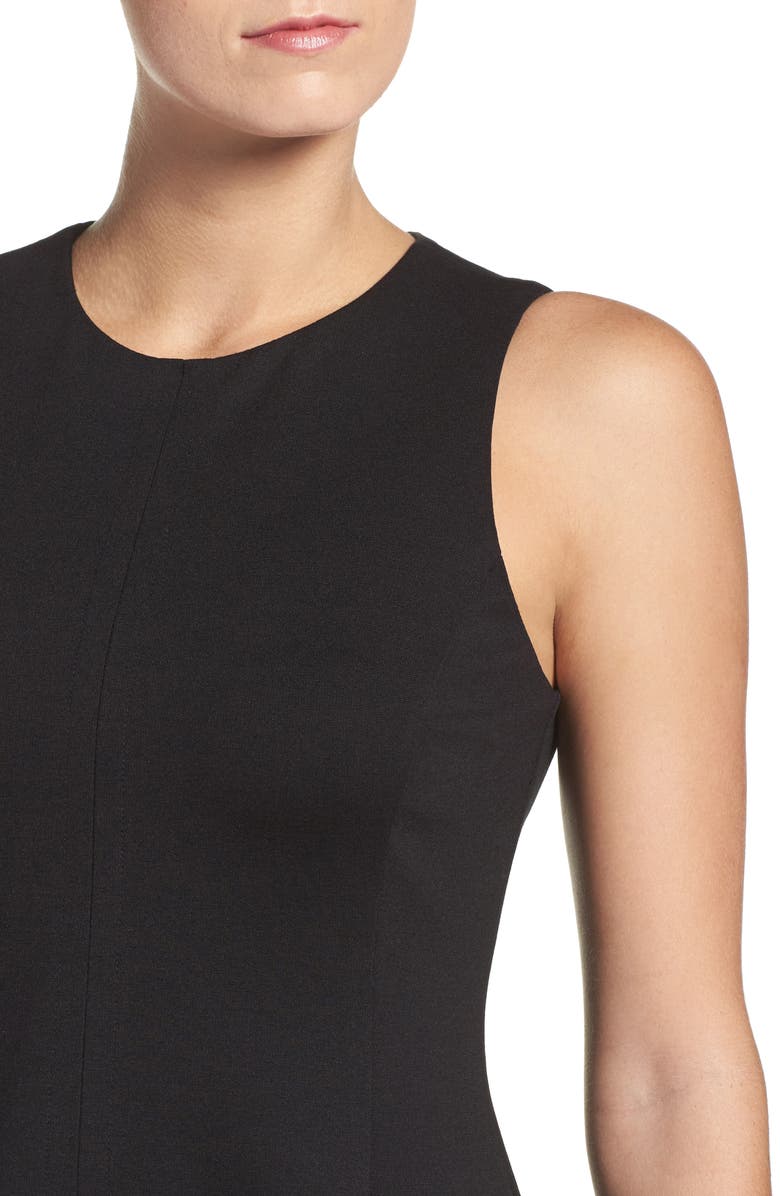 Eliza J Colorblock Hem Fit & Flare Dress, Alternate, color,