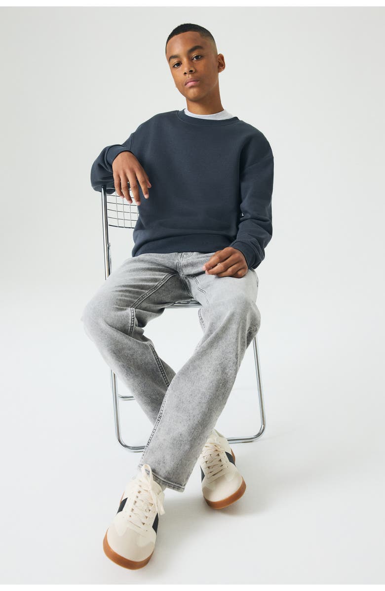 H&M Relaxed Tapered Fit Jeans, Alternate, color, Washed Denim Gray