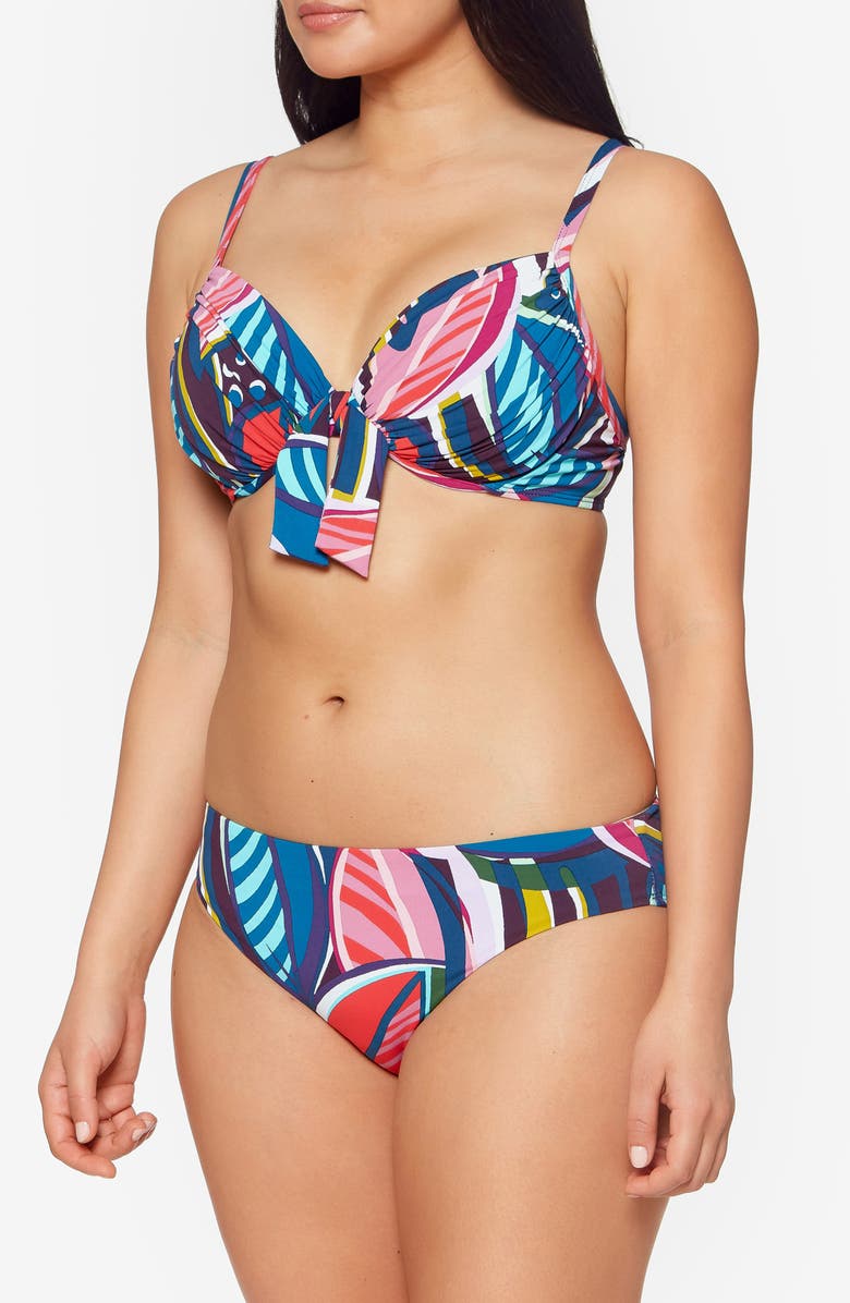 BLEU by Rod Beattie Absolutely Fabulous Tie Front Underwire Bikini Top, Alternate, color,