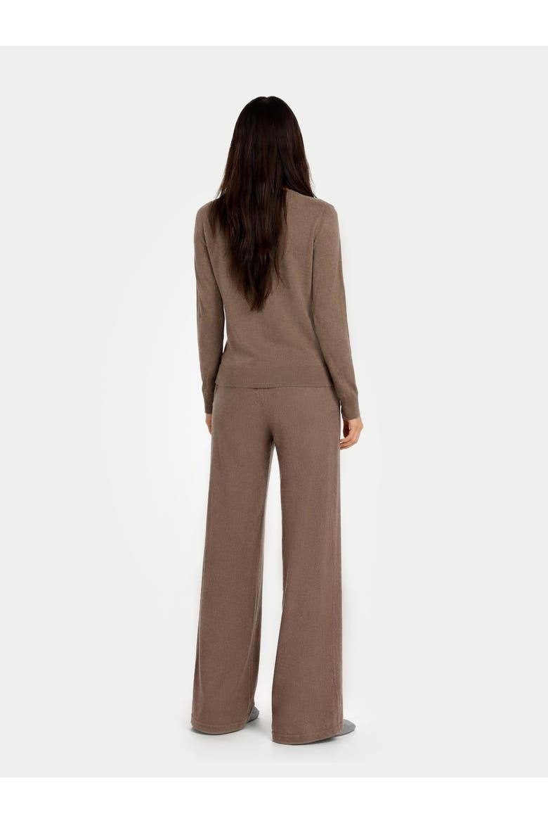 Wide-Leg Cashmere Pants, Alternate, color, taupe