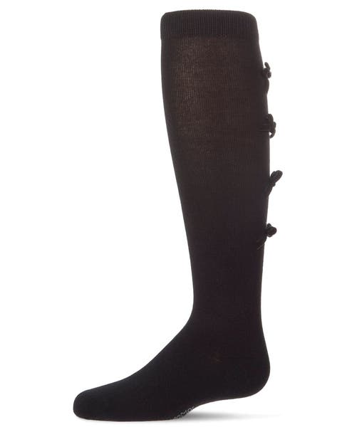 Back Bow Trimmed Knee Sock