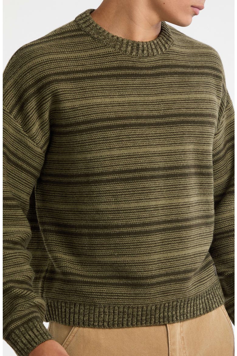 Boxy Stripe Sweater, Alternate, color, GREEN