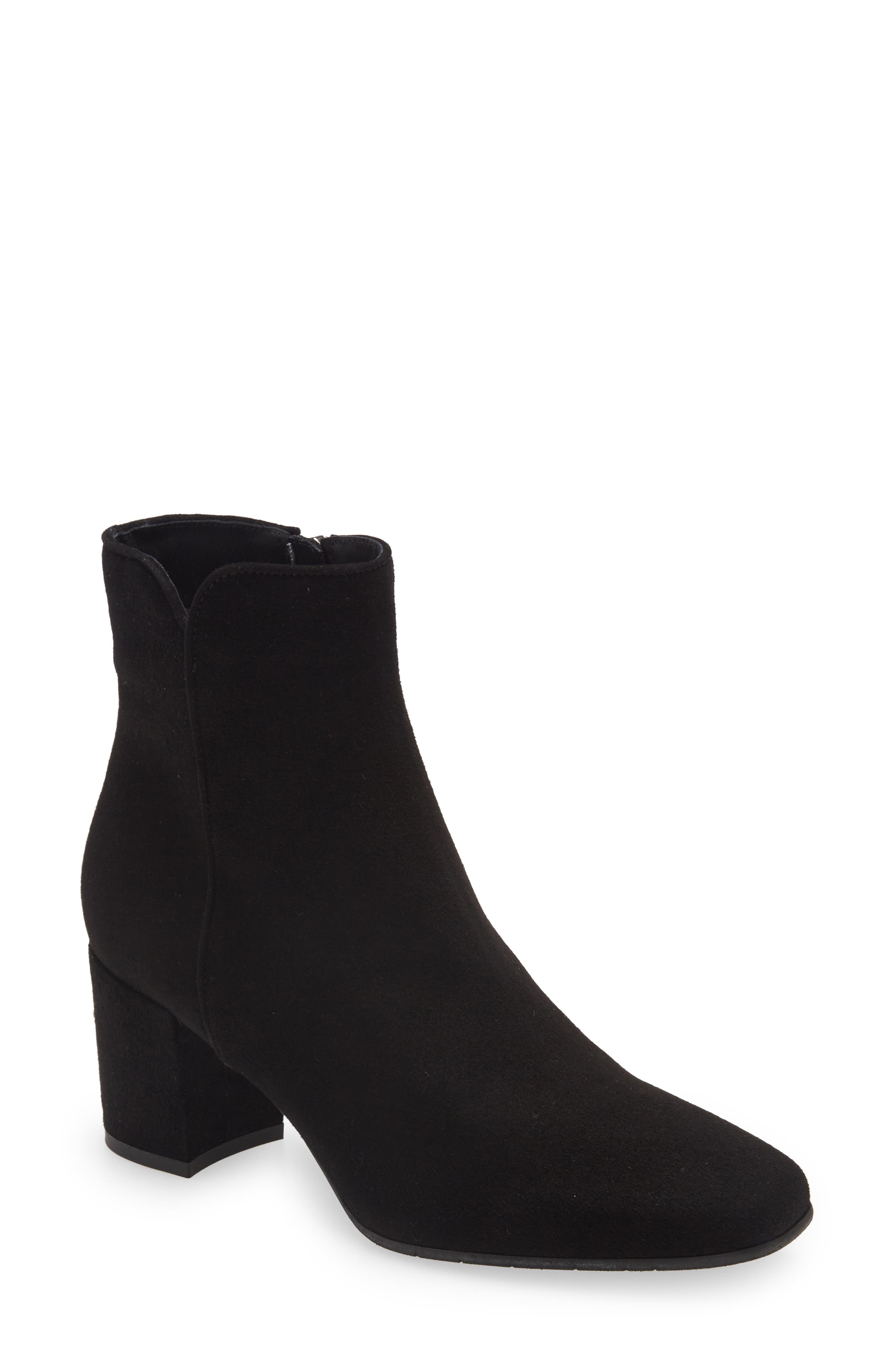 Dalia Water Resistant Bootie, Main, color, BLACK