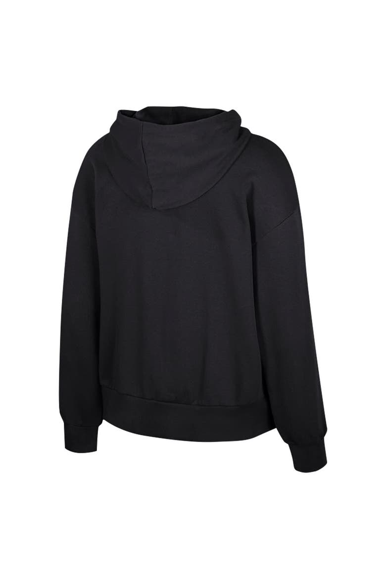 Women's Colosseum Black Iowa Hawkeyes Reflection Rhinestone Drawcord Pullover Hoodie, Alternate, color, Black