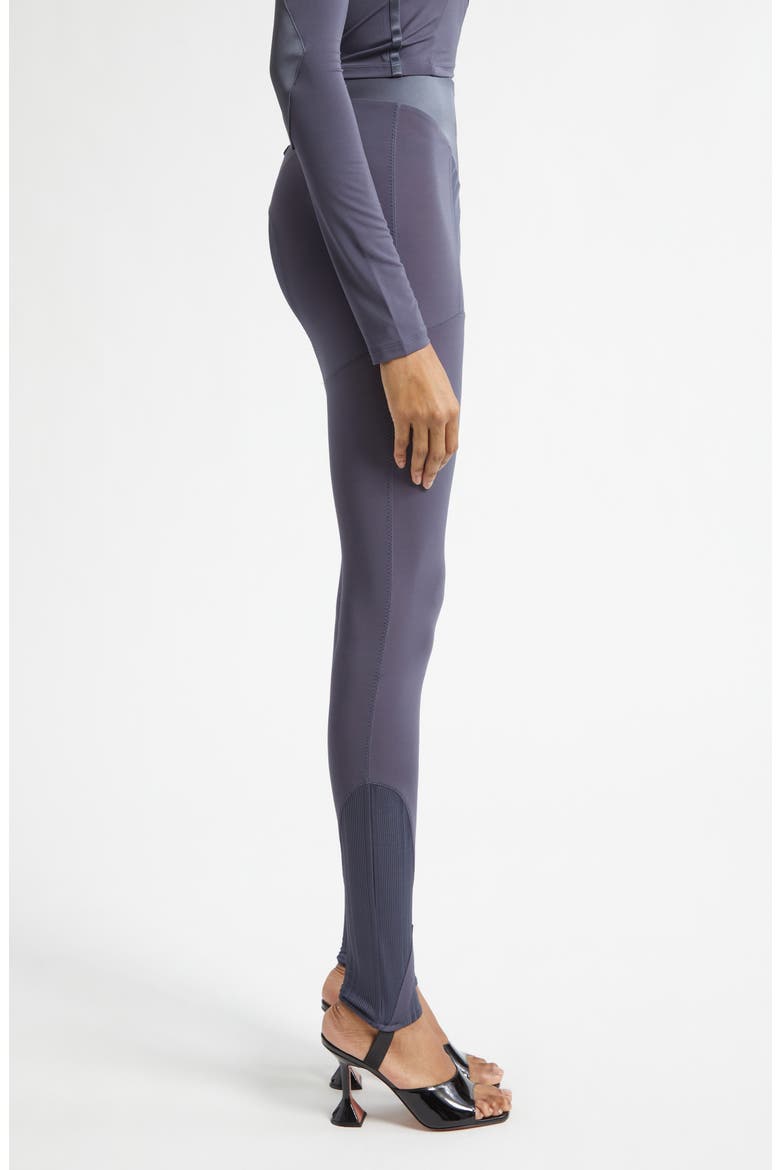 Jersey & Rib Stirrup Leggings, Alternate, color, PETROL