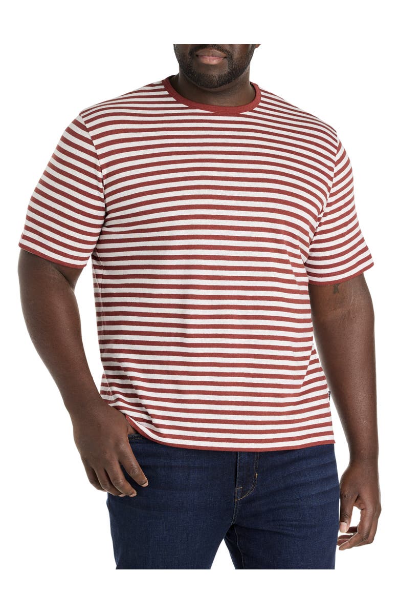 BOSS Big & Tall Tiburt 457 Striped T-Shirt, Main, color, Open Brown