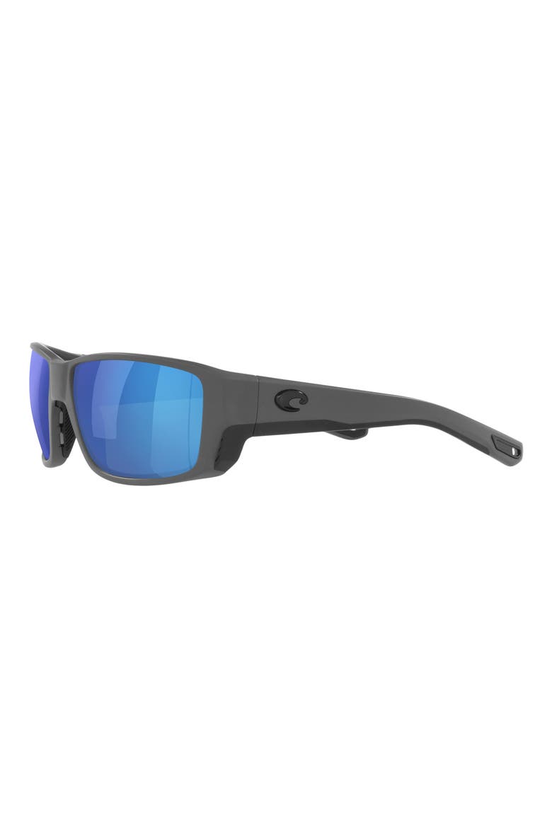Pargo 60mm Mirrored Polarized Square Sunglasses, Alternate, color, MATTE GRAY