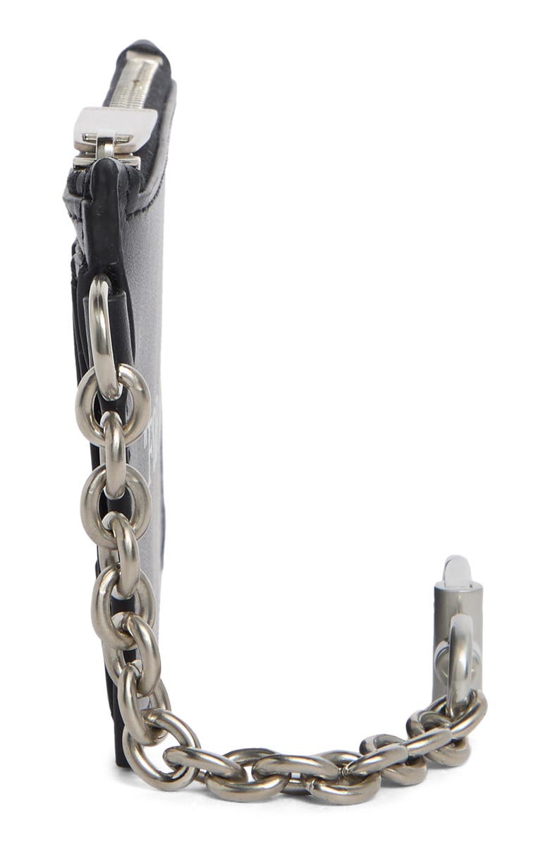 Off-White Bookish Leather Card Case & Key Ring, Alternate, color,