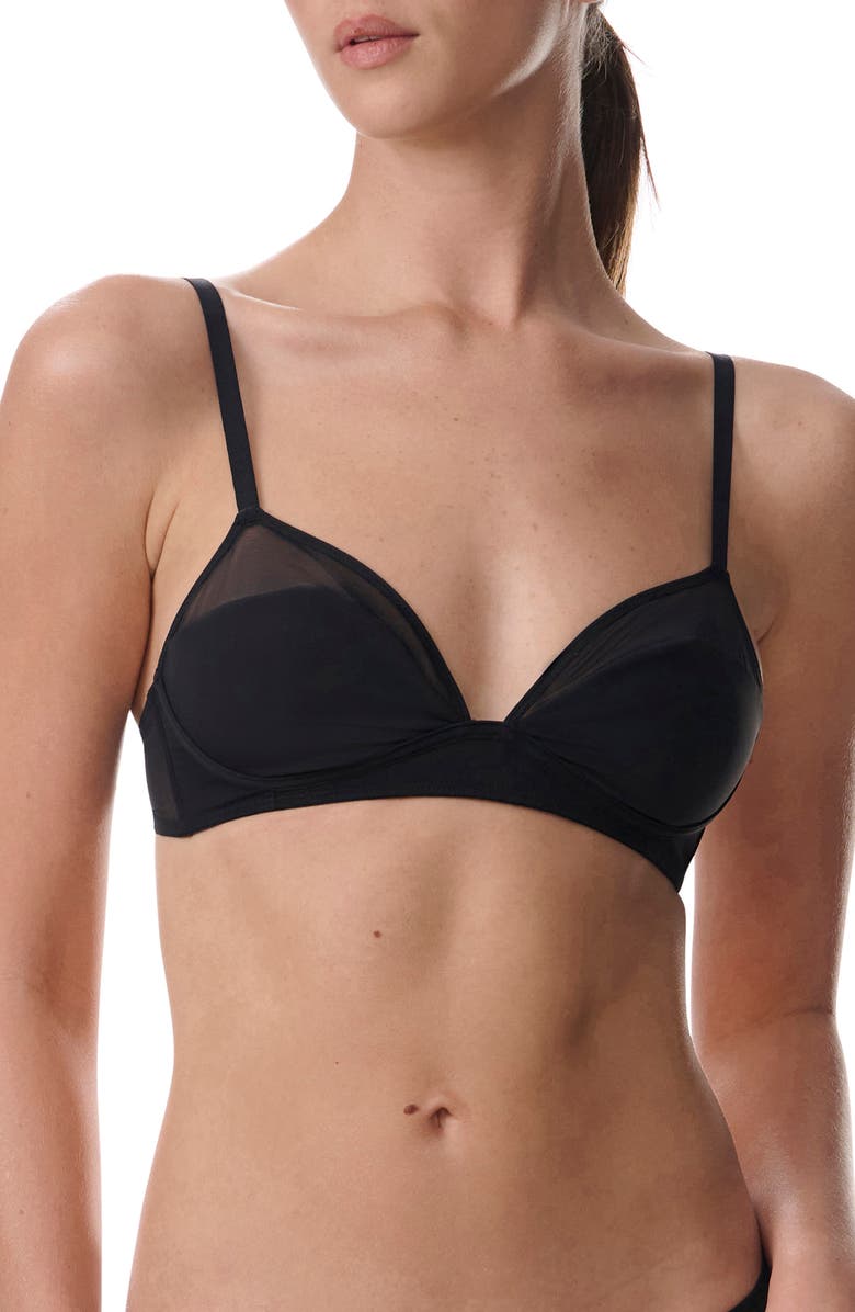 Wolford Stretchy Nylon Bralette, Main, color, 