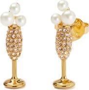 Kate Spade New York champagne glass stud earrings