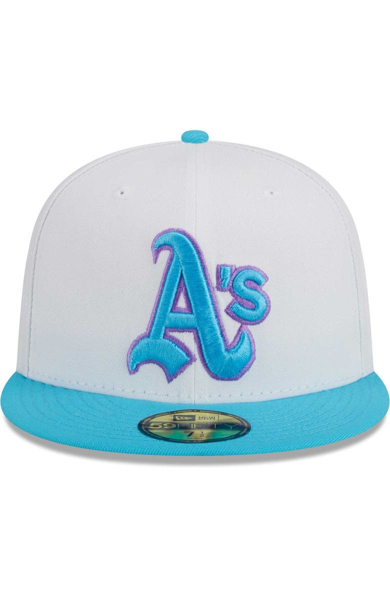 New Era Men's New Era White Oakland Athletics Vice 59FIFTY Fitted Hat, Alternate, color, White