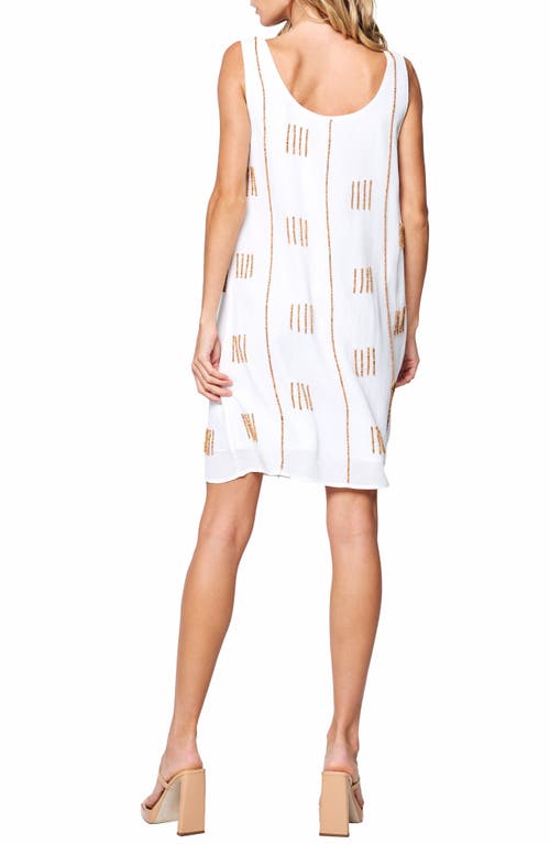 Ciebon Misella Beaded Sleeveless Dress In White