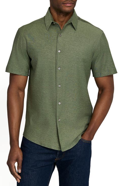 Solid Mapleton Luxe Cross Dyed Short Sleeve Shirt