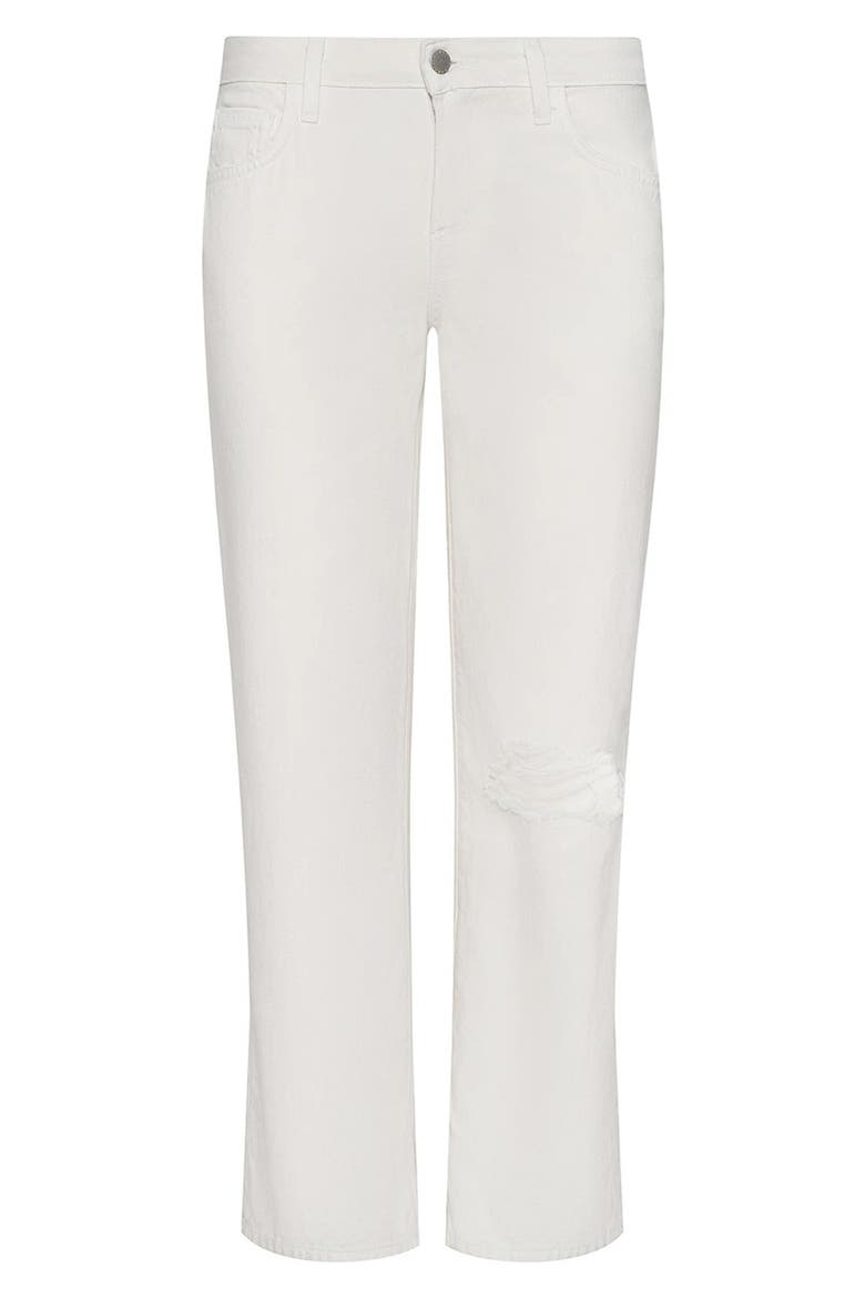 Blaine Low Rise Crop Stovepipe Jeans, Alternate, color, LIGHT ECRU DEST