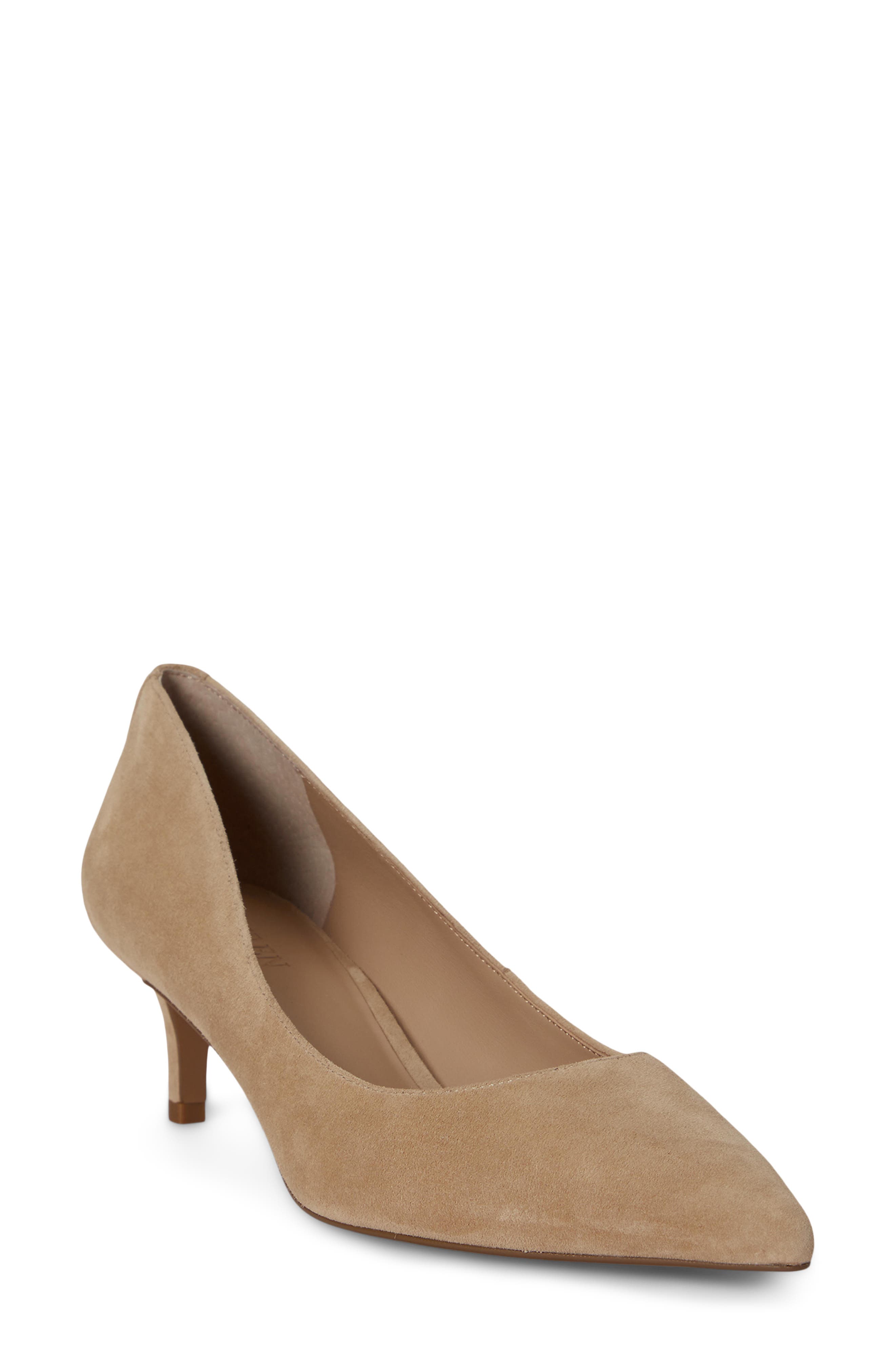 Ralph Lauren Adrienne Pointed Toe Pump, Main, color, Tan