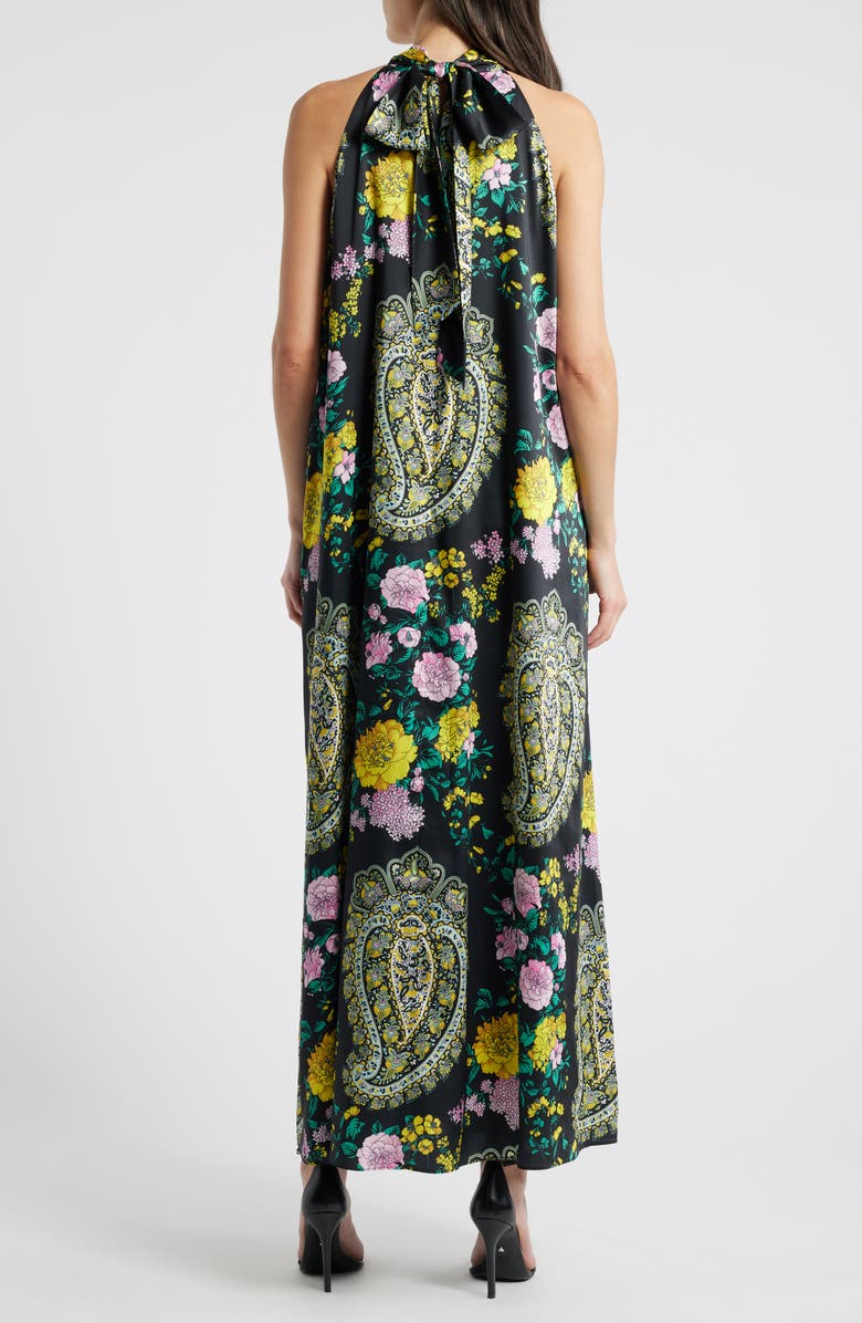 KOBI HALPERIN Genesis Halter Maxi Dress, Alternate, color, Black Multi