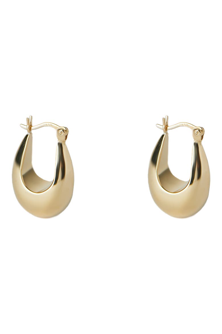 Chunky Huggie Hoop Earrings, Main, color, GOLD