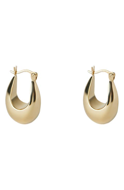 Chunky Huggie Hoop Earrings