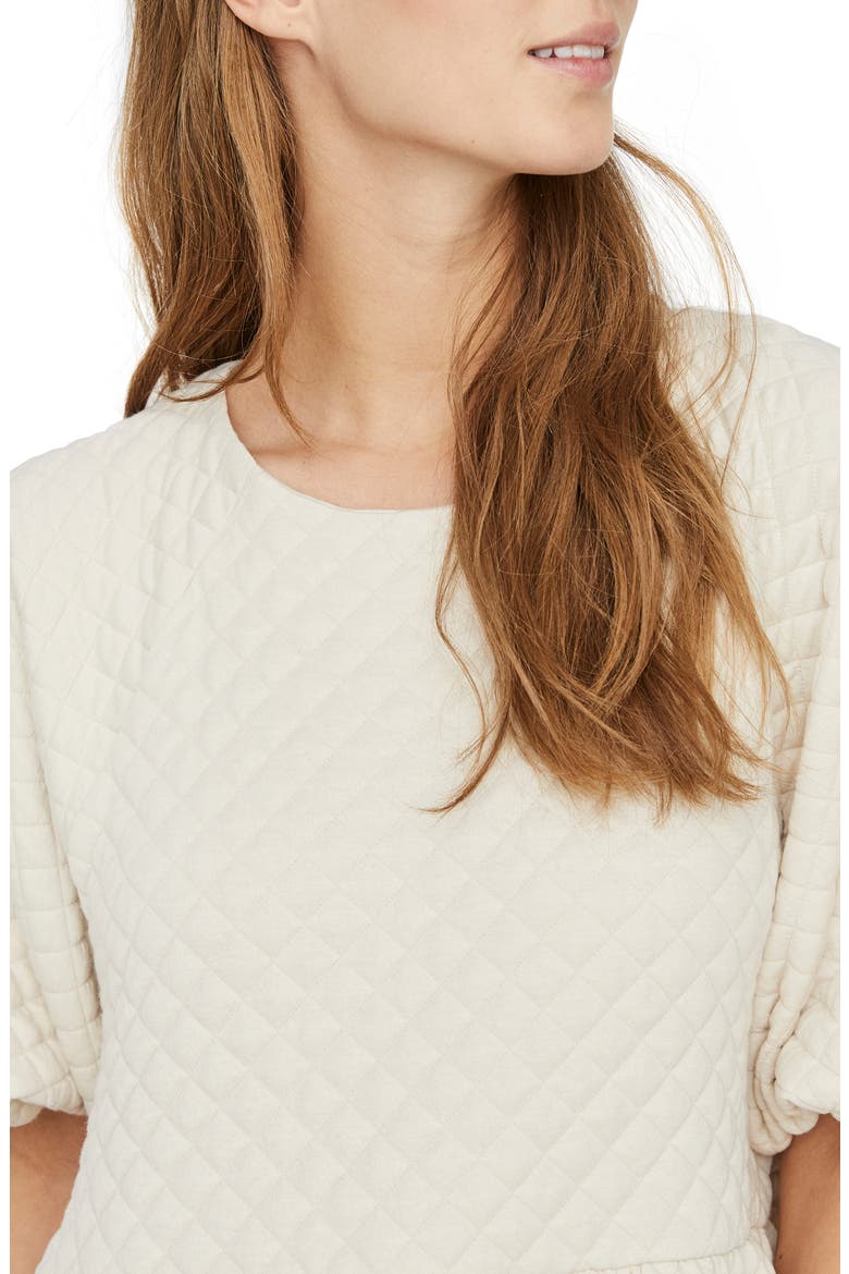 Cayle Quilted Minidress, Alternate, color, BIRCH