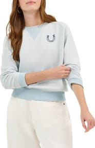 Lee Horsehoe Logo Raglan Sleeve Cotton Blend Sweatshirt