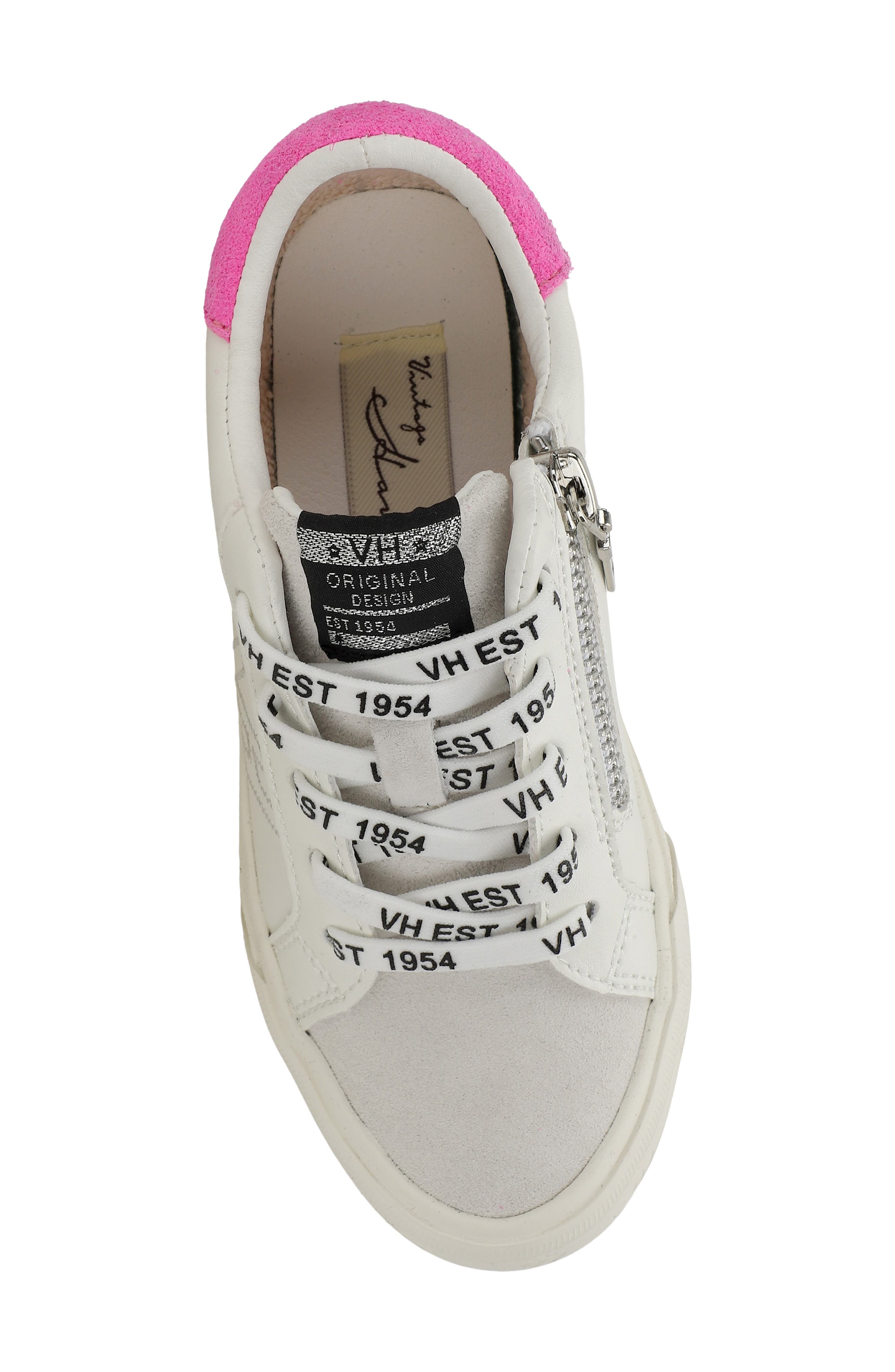 Kids' Vita Sneaker, Alternate, color, WHITE/ GREY/ PINK