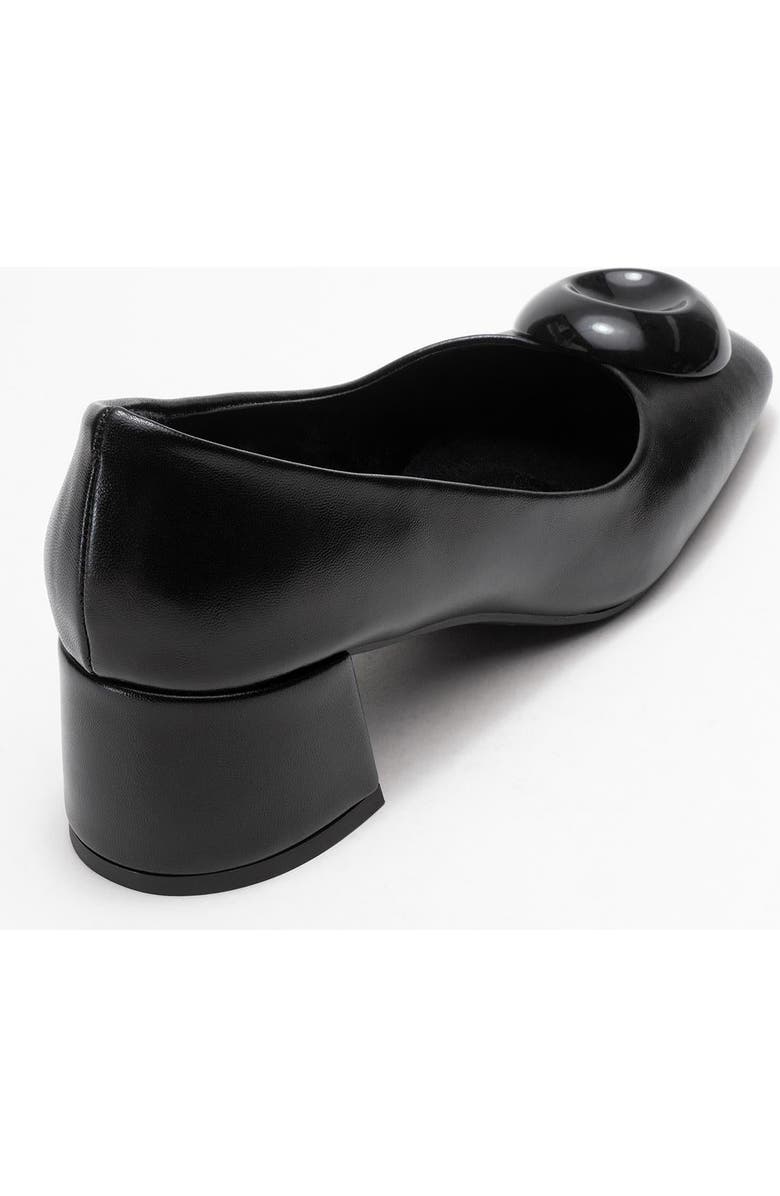 Prologue Shoes Mila Buckle Square Toe Block Heel Pump, Alternate, color, Black