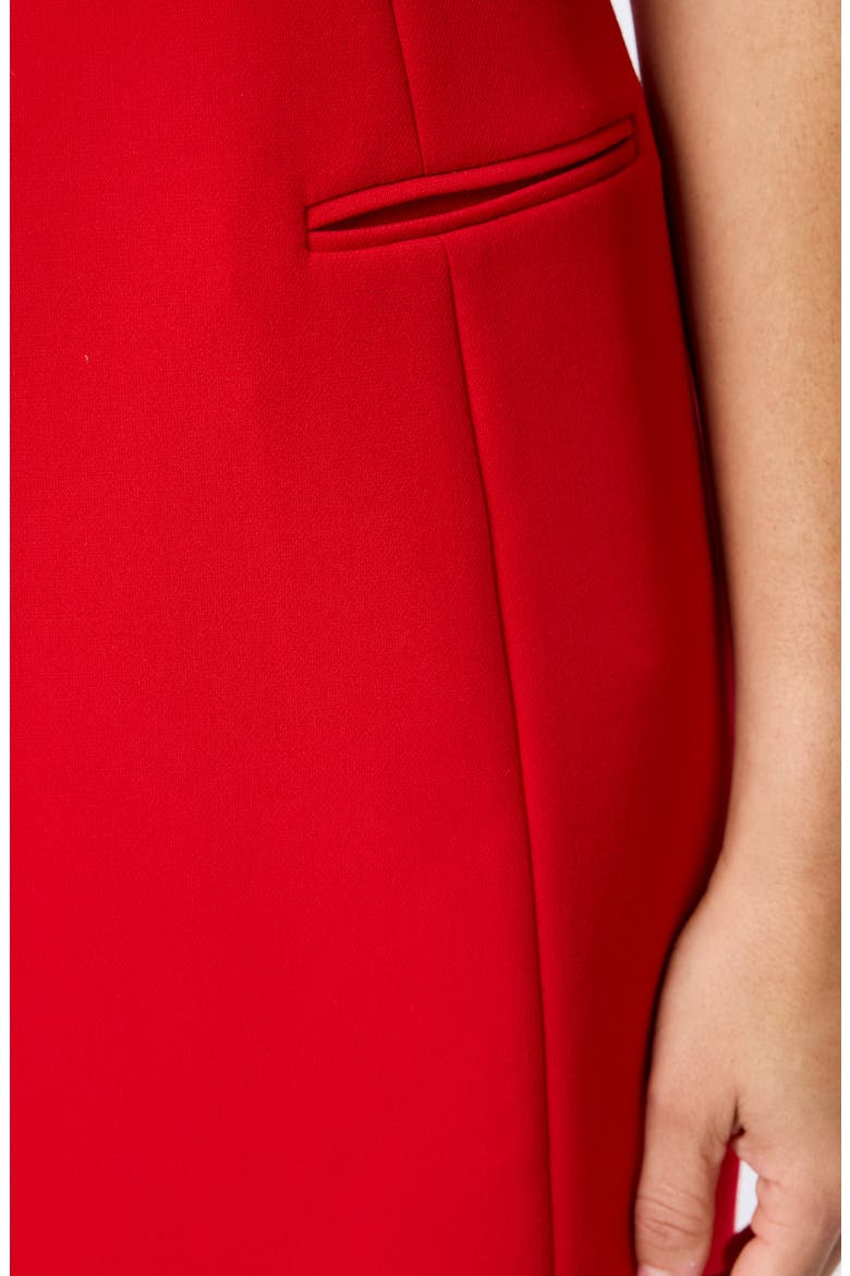 Whisper Boatneck Minidress, Alternate, color, CRIMSON RED