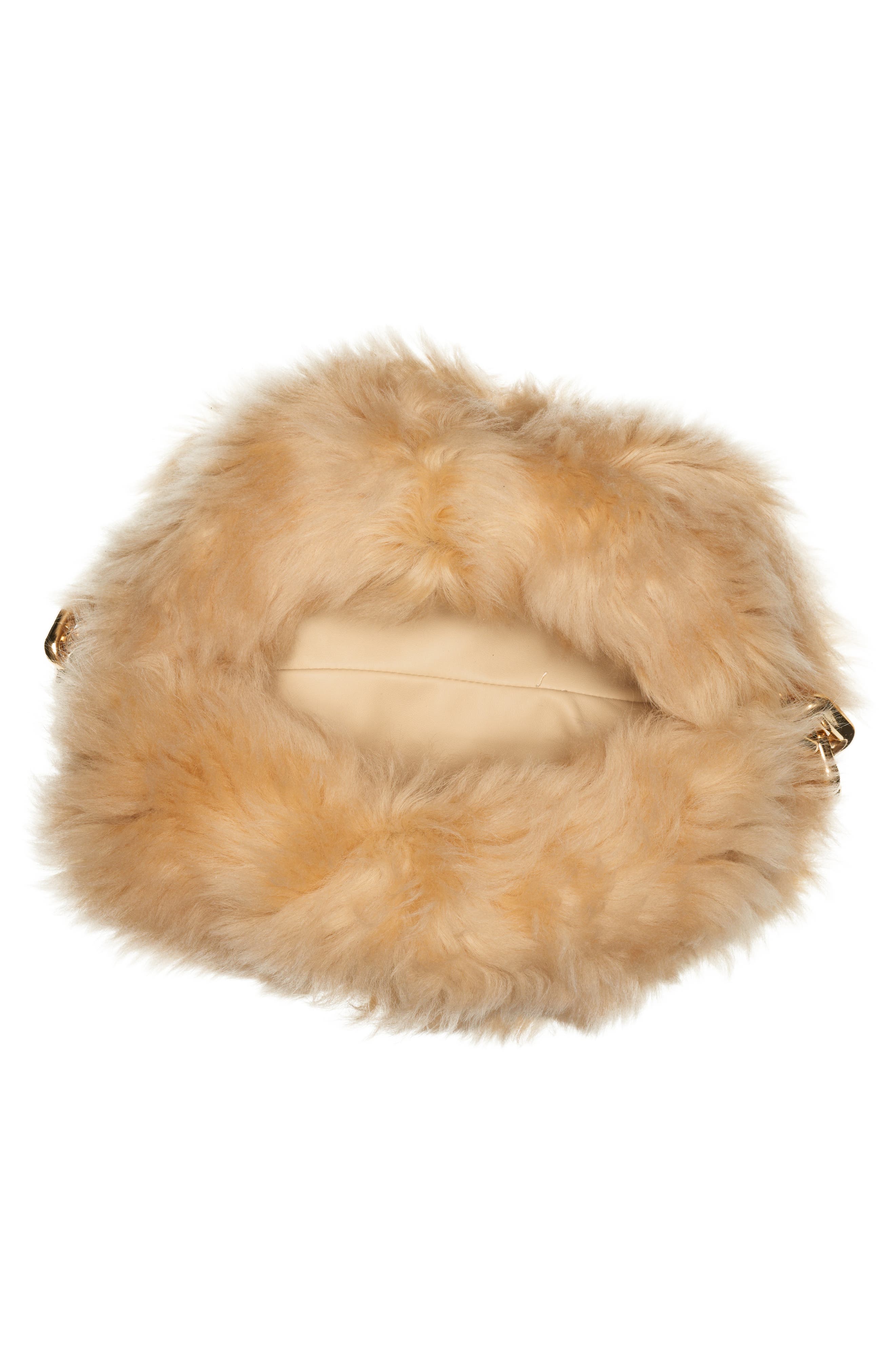 Bottega Veneta The Chain Pouch Genuine Shearling Shoulder Bag, Alternate, color, 