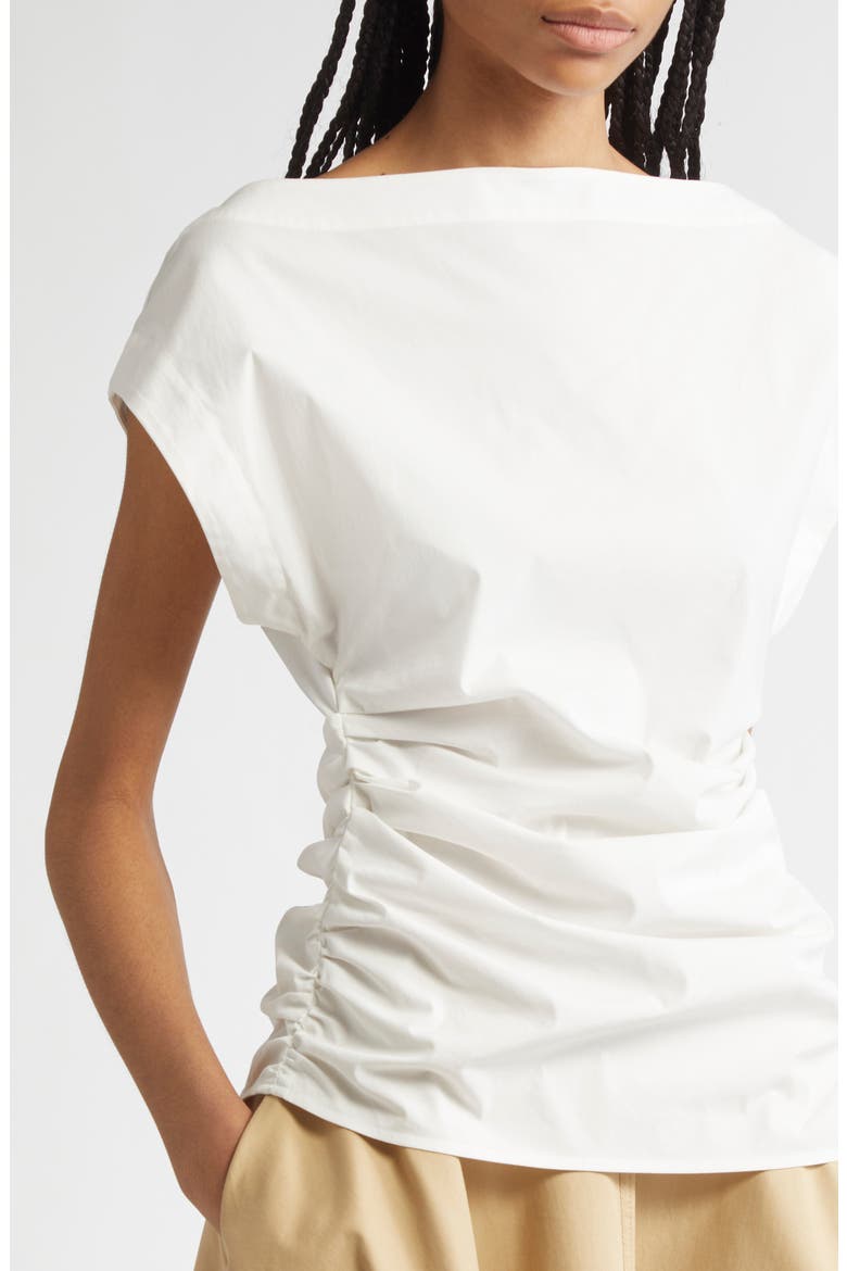 Nara Dolman Sleeve Cotton Top, Alternate, color, WHITE
