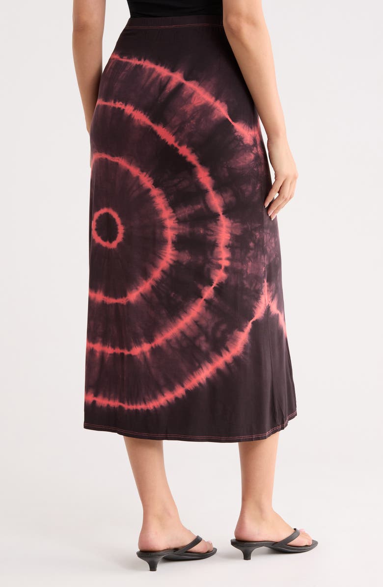 GO COUTURE Slit Maxi Skirt, Alternate, color, Black Tie Dye