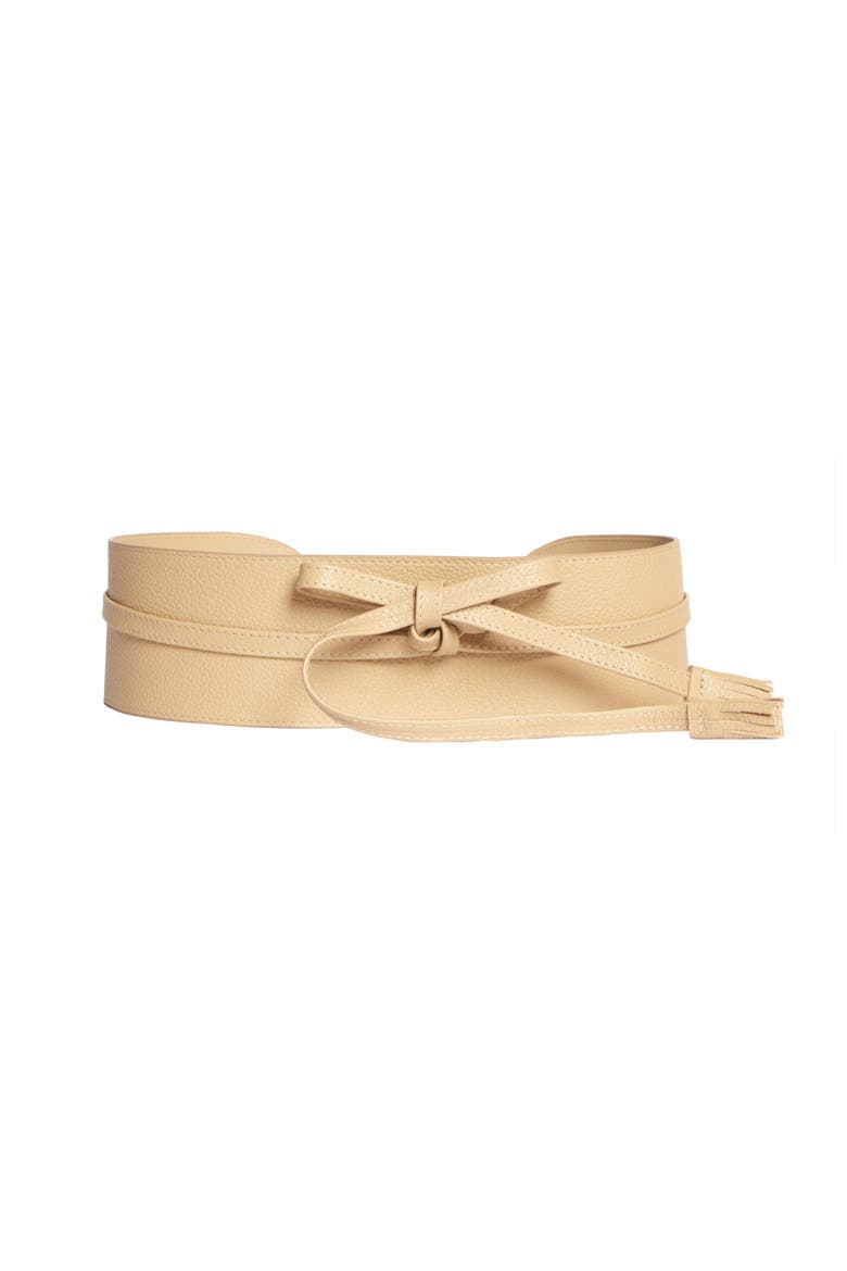 L'Ingenieuse Wrap Leather Belt, Main, color, Sand