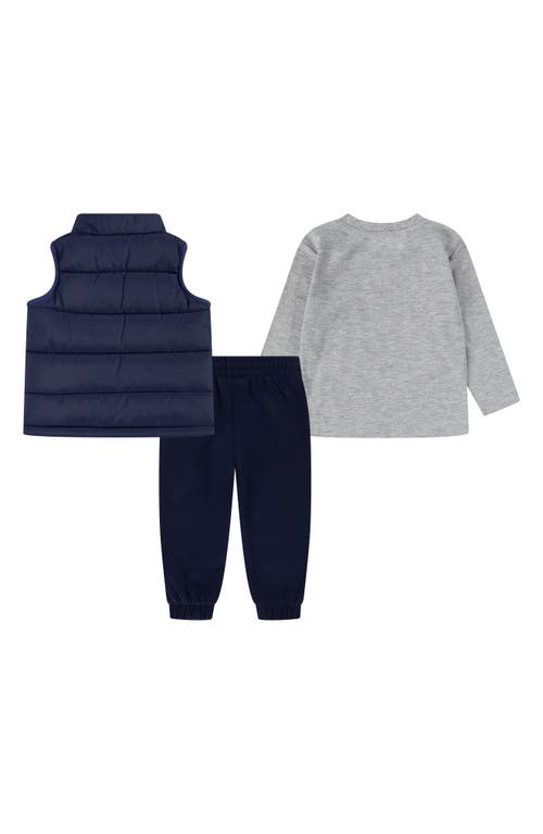 Nike Sportswear Jdi Puffer Vest, Logo T-shirt & Fleece Joggers Set In Multi