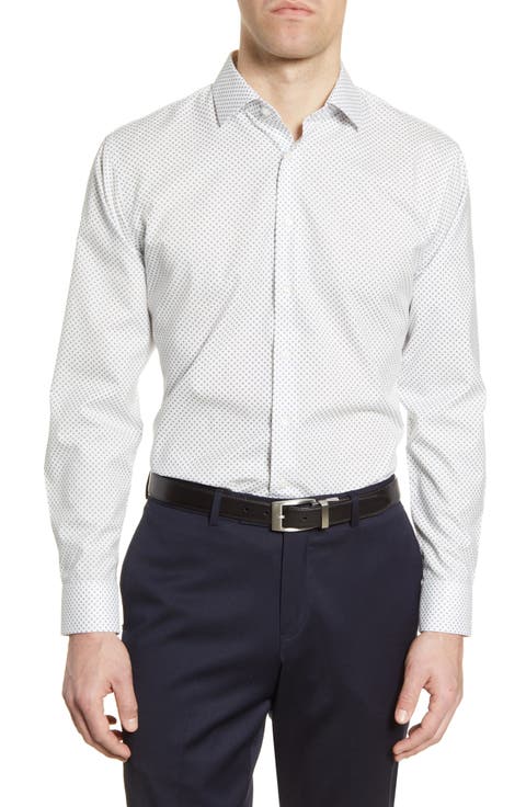 Nordstrom Men's Shop Trim Fit Non-Iron Floral Dress Shirt