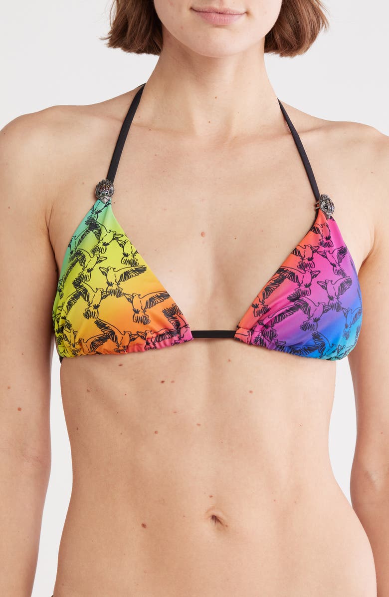 Kurt Geiger London Gradient Triangle Bikini Top, Main, color,