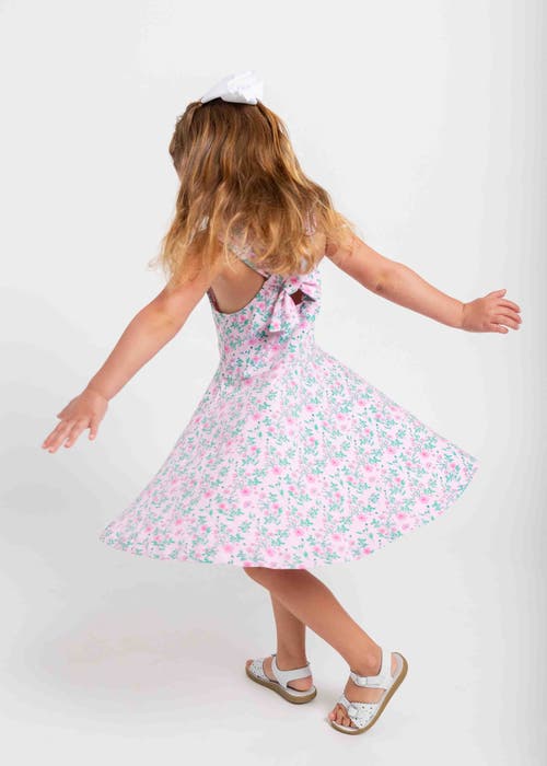 Shop Florence Eiseman Floral Print Twirl Dress In Pink