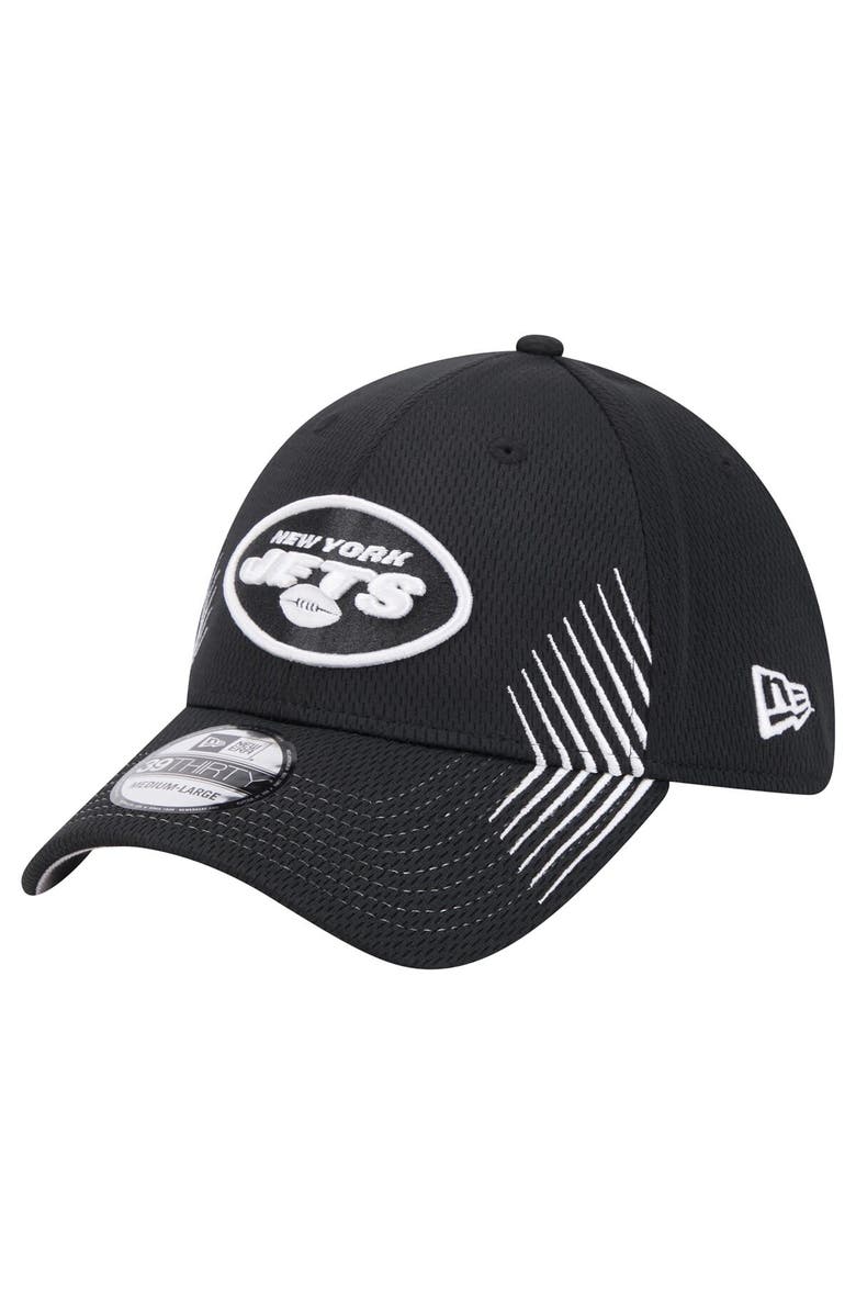 New Era Men's New Era Black New York Jets Active 39THIRTY Flex Hat, Alternate, color, Black