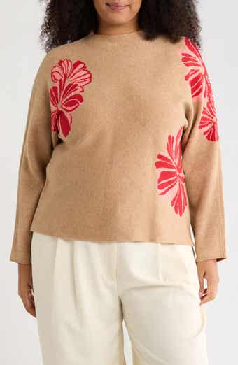 Joseph A Floral Diamond Jacquard Sweater