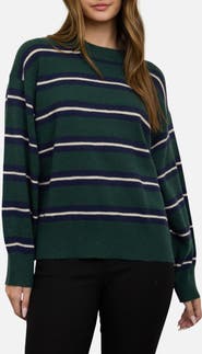 Blu Pepper Stripe Crew Sweater