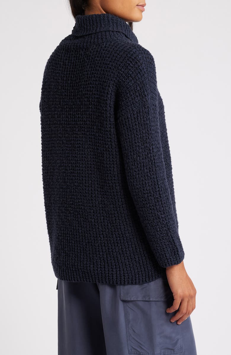 Eileen Fisher Organic Cotton Turtleneck Sweater, Alternate, color, Noctn