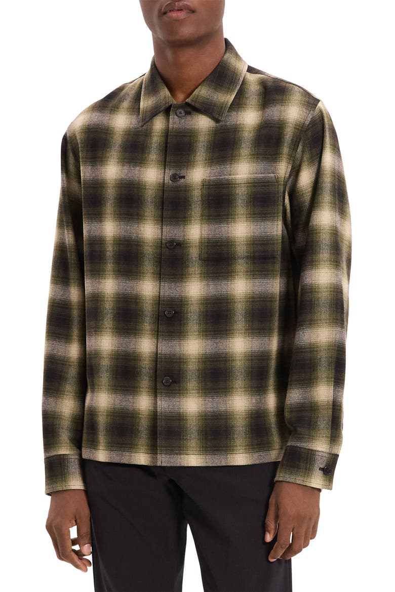 Plaid Button-Up Shirt, Main, color, TARMAC MULTI