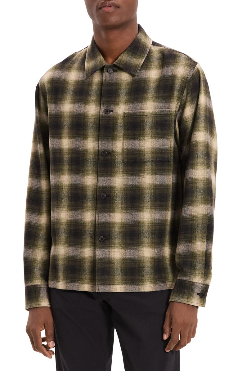 Theory Plaid Button-Up Shirt, Main, color, Tarmac Multi