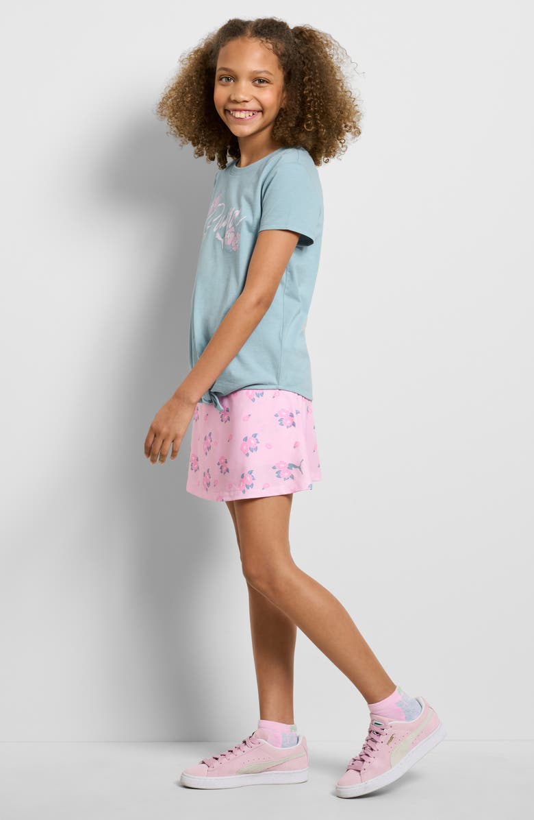 PUMA Kids' Logo Graphic T-Shirt & Skort, Alternate, color, Ice Blue