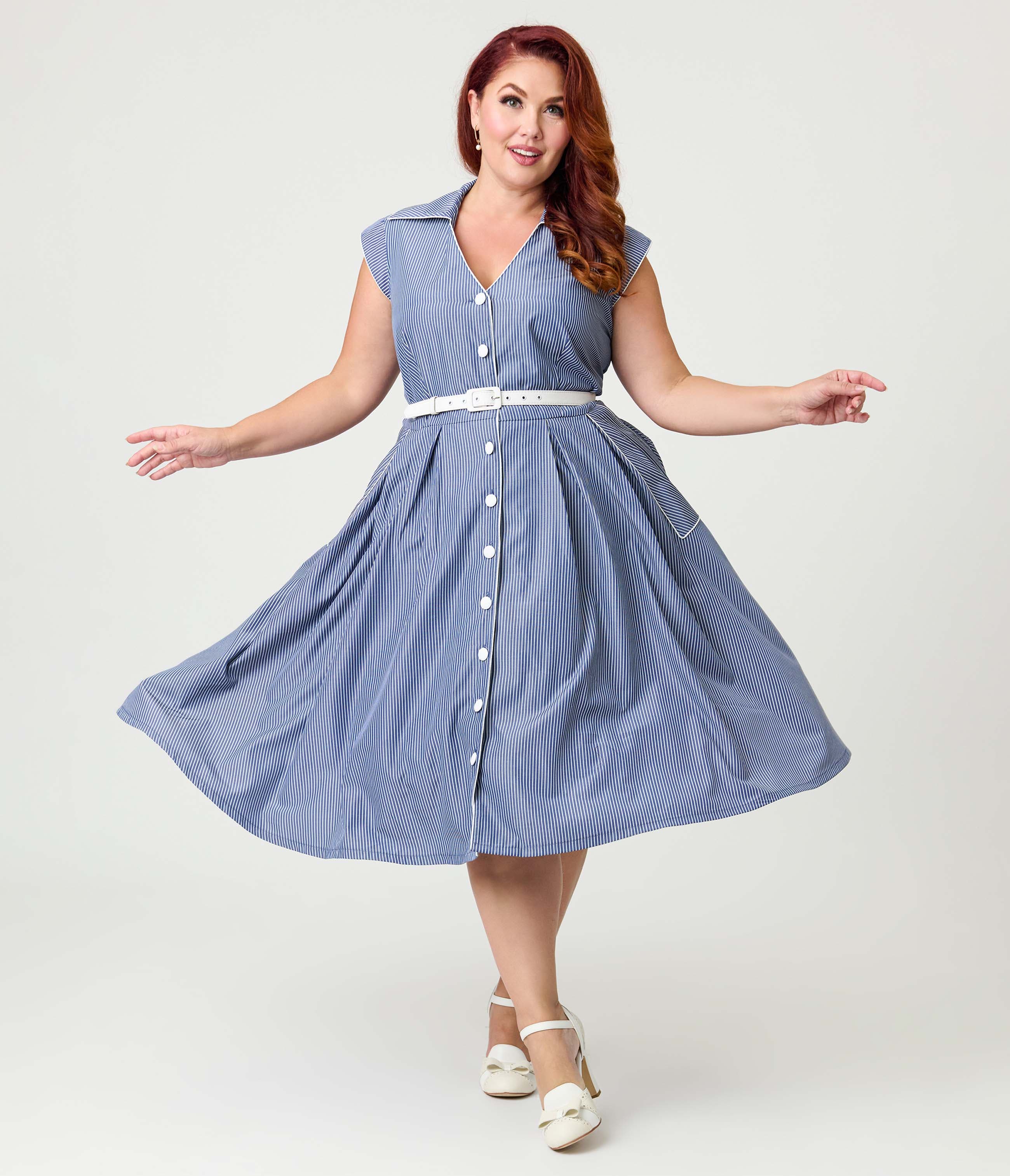 Plus Size Shirt Swing Dress