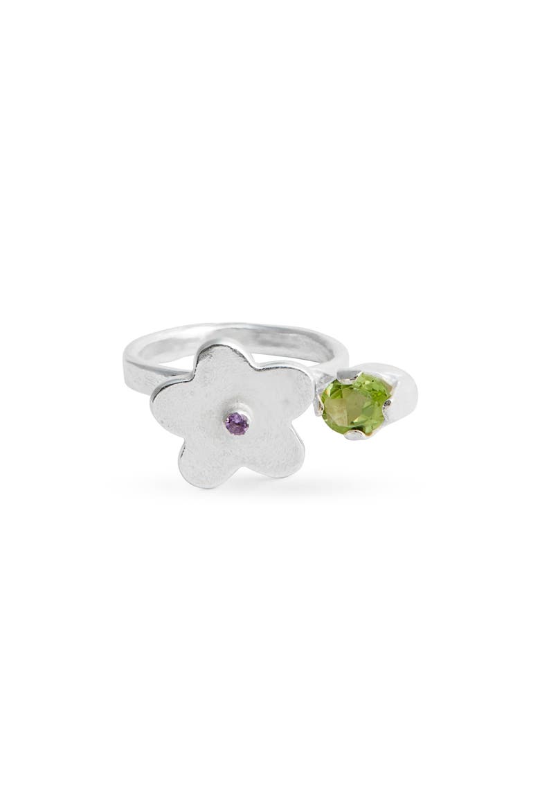 Lavender Lime Ring, Main, color, SILVER PERIODT AMETHYST