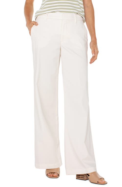 Liverpool Los Angeles Kelsey Wide Leg Knit Trousers In Bone