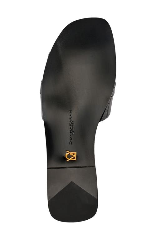 Donna Karan Haylen Hardware Slide Sandals In Black