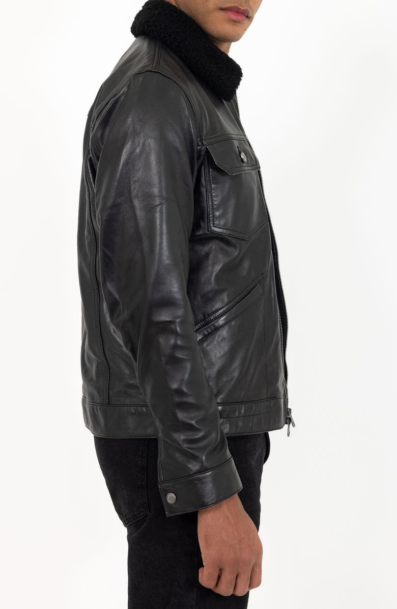 PINO BY PINOPORTE Lambskin Leather Jacket, Alternate, color, Black