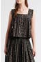 selected Black And Cream Token Floral