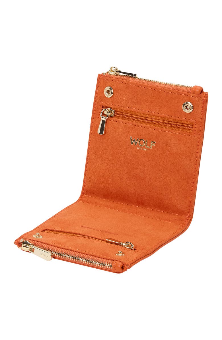 WOLF Maria Set of 3 Zip Jewelry Pouches, Alternate, color, White/Navy/Tangerine