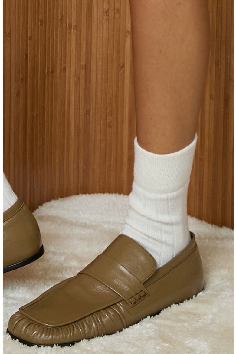 Stretch Cashmere Crew Socks, Alternate, color, IVORY